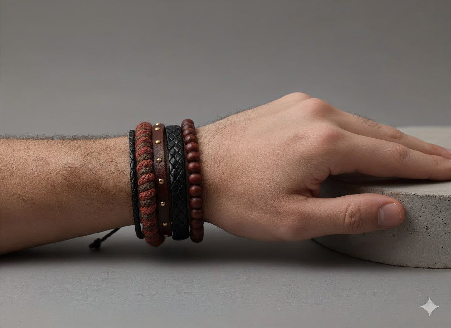 Beads with Leather