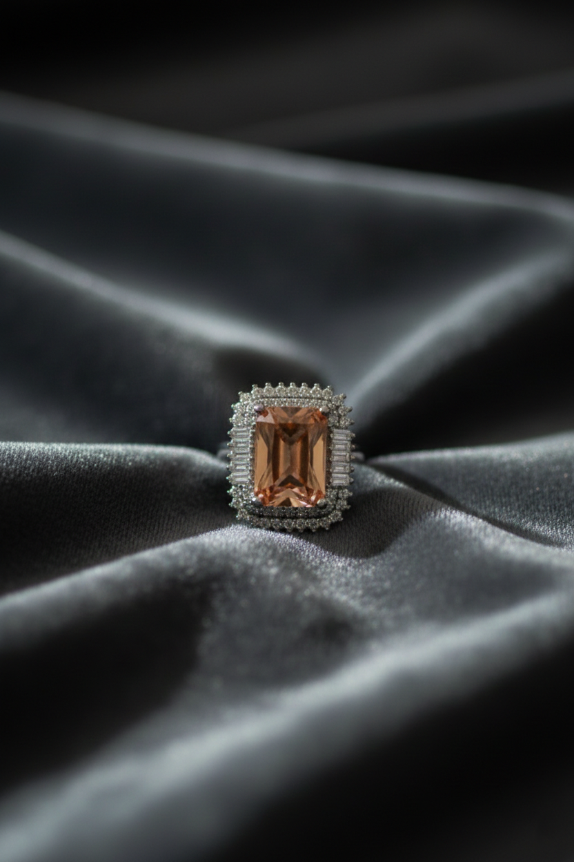 Wood Stone Ring