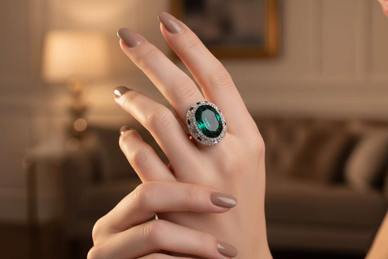 Green Topaz Ring