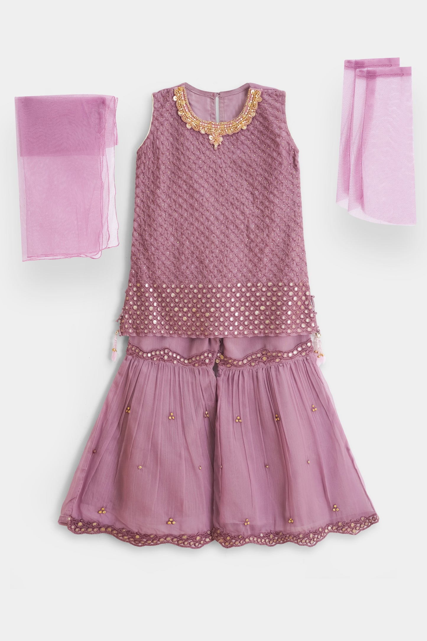 Pink & Gold Gharara