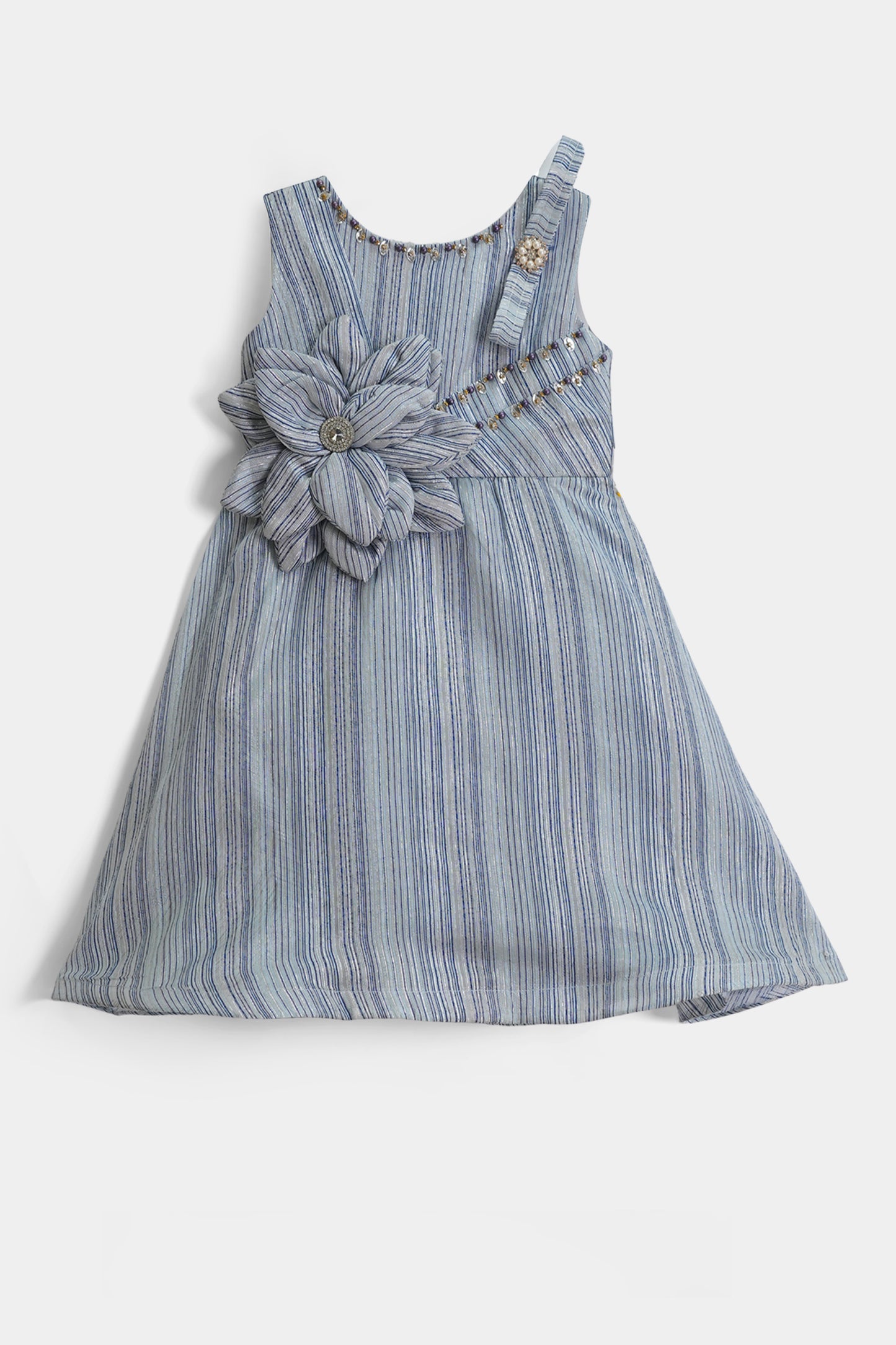 Light Blue Strip With Pajama