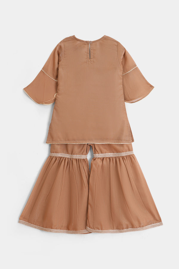 Brown Kurta Gharara