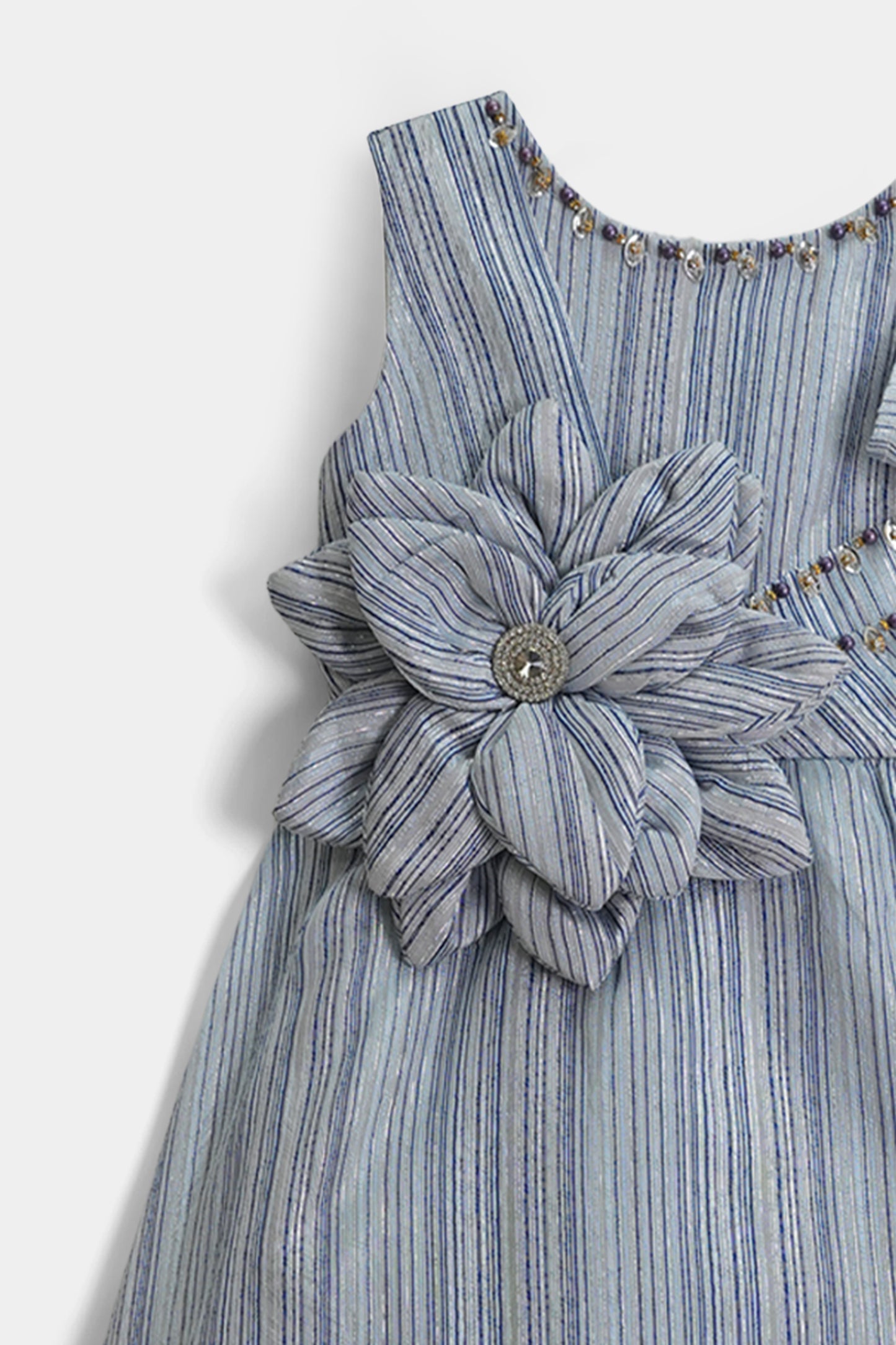 Light Blue Strip With Pajama