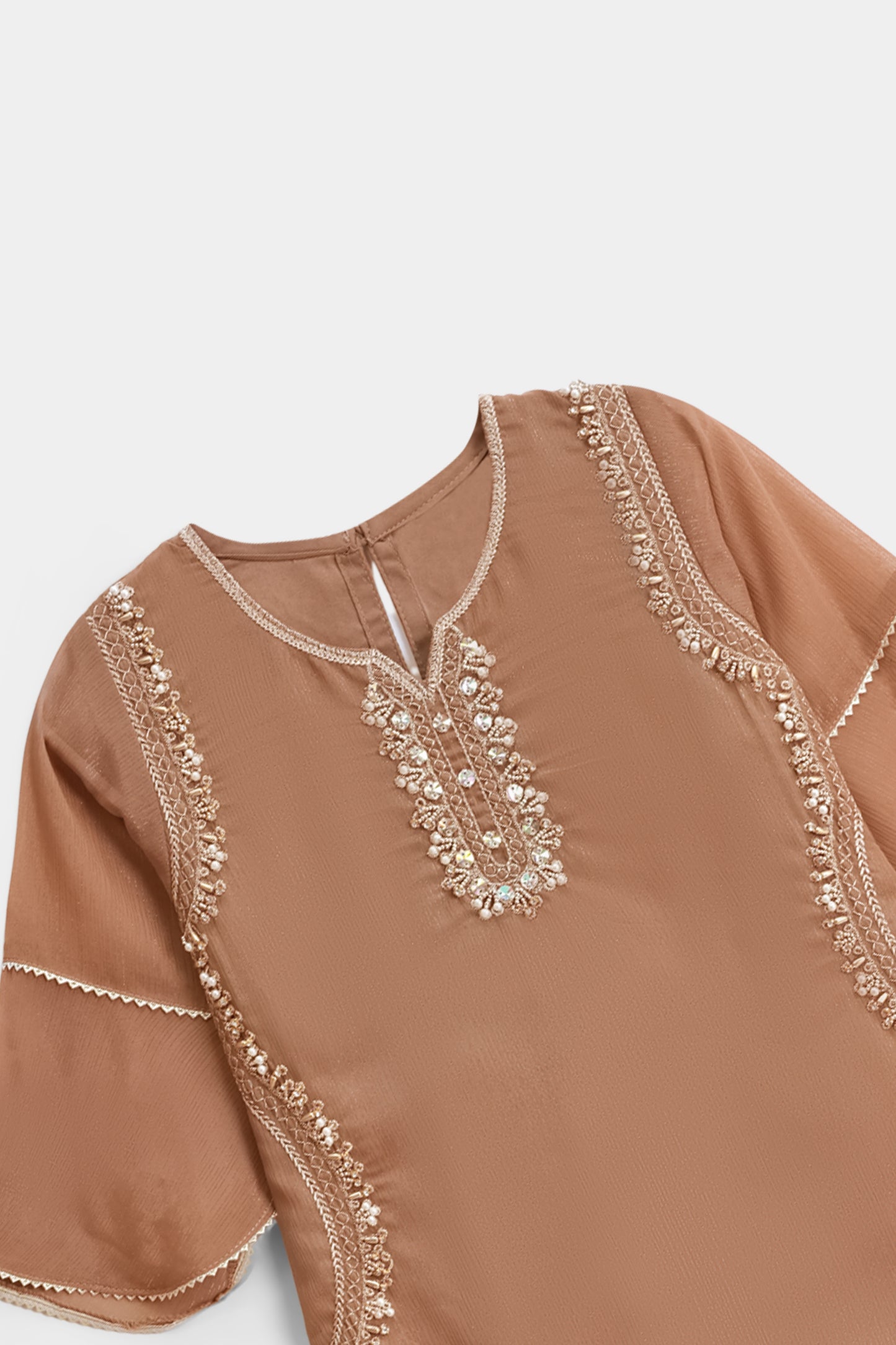 Brown Kurta Gharara
