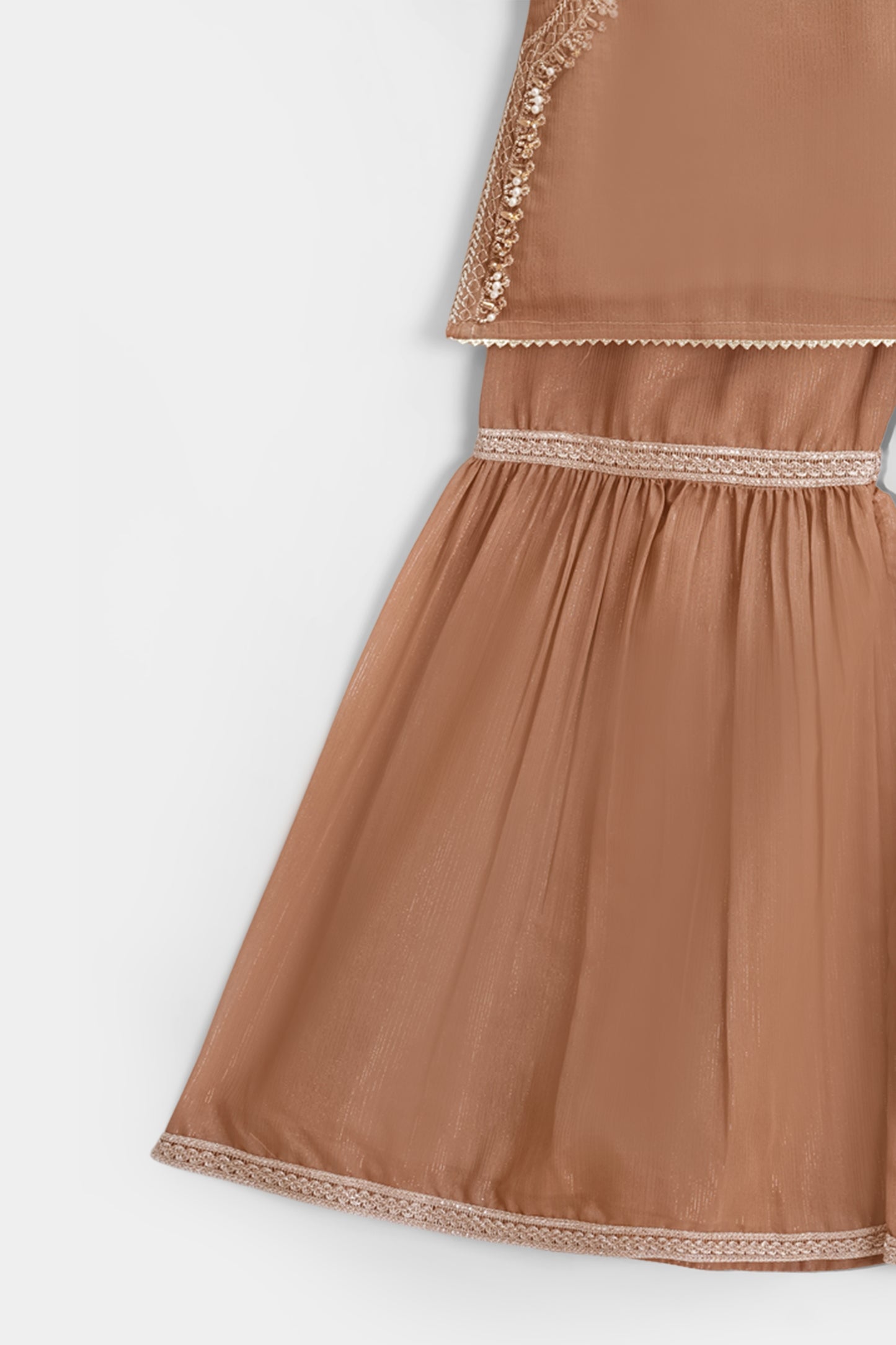 Brown Kurta Gharara