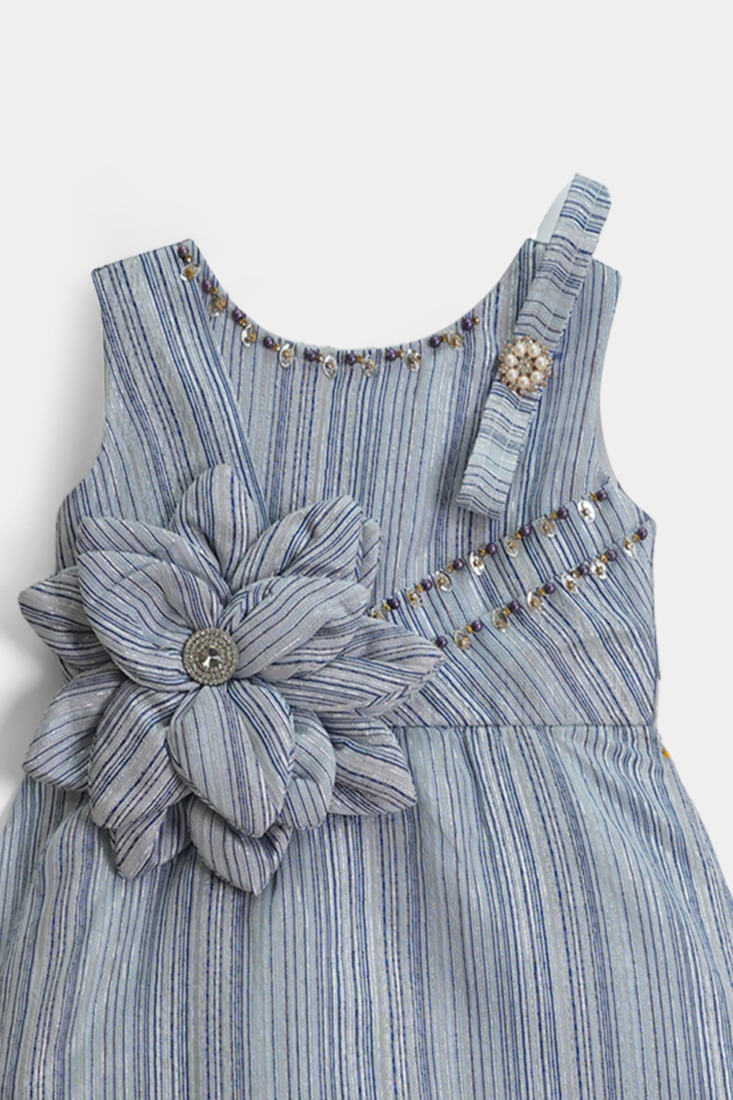 Light Blue Strip With Pajama