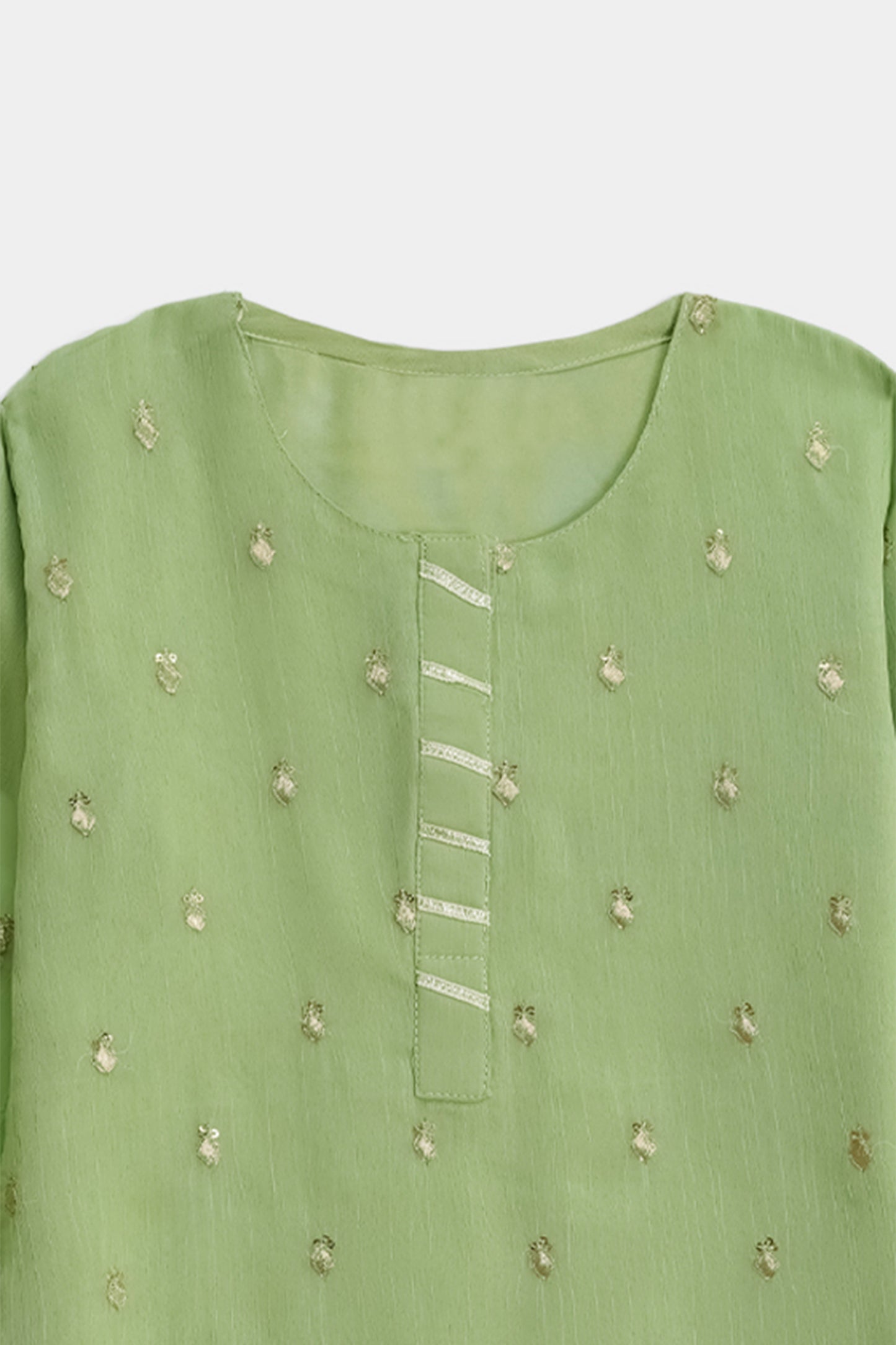Green Kurta with Flare Bottom