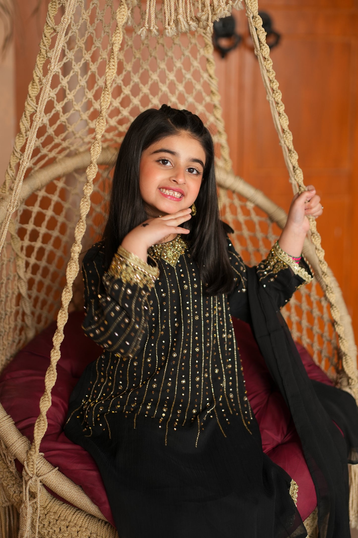 Black Embellished Shalwar Kameez
