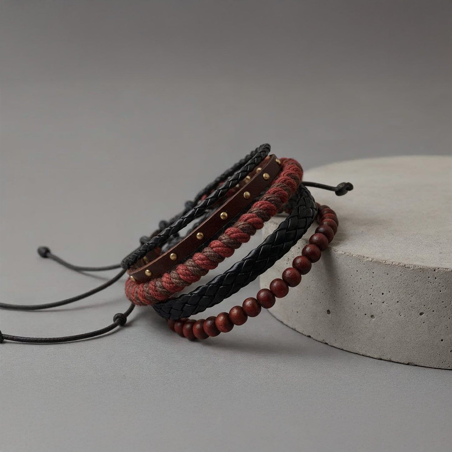 Beads with Leather