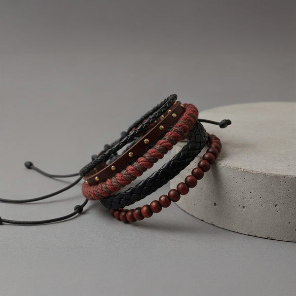 Beads with Leather