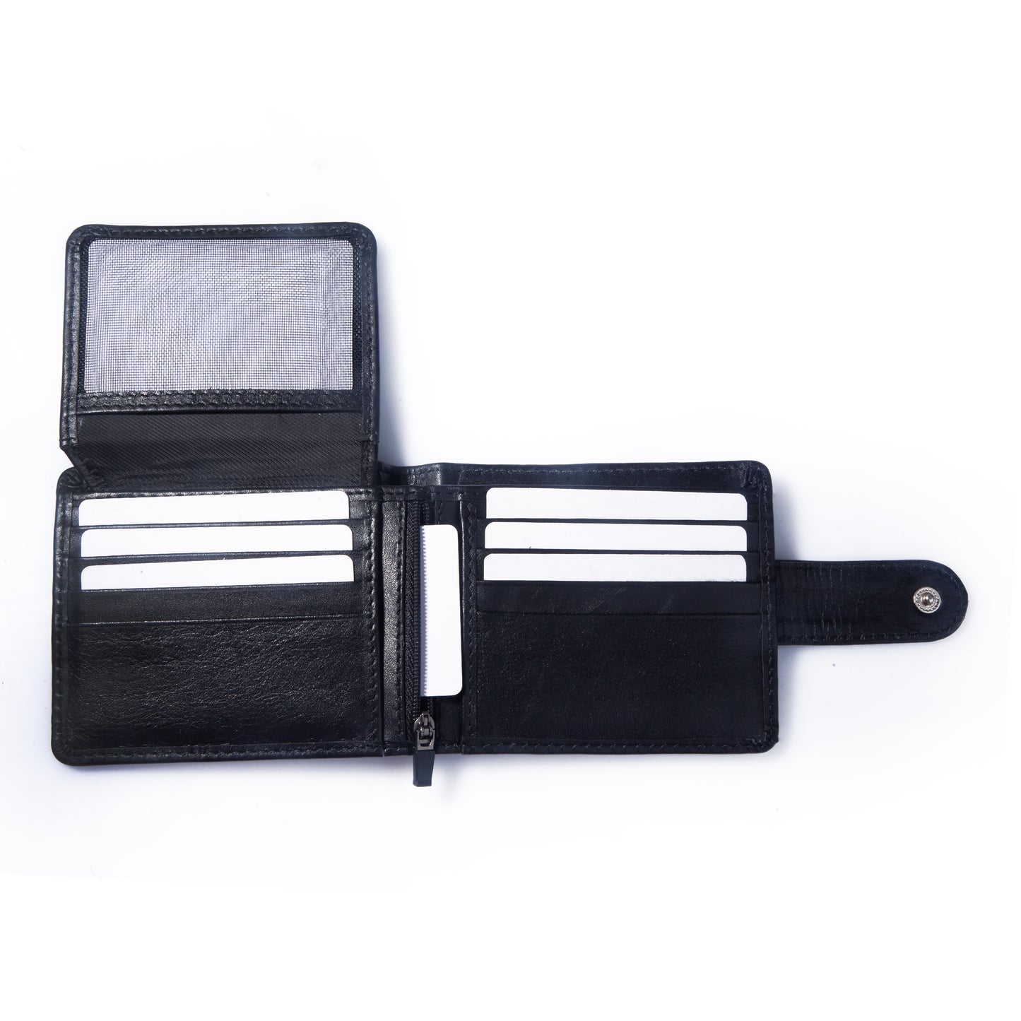 Black Genuine Leather Bifold Wallet