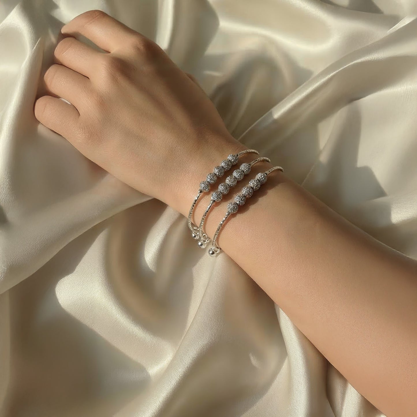 Slim Zircon Paved Bangle