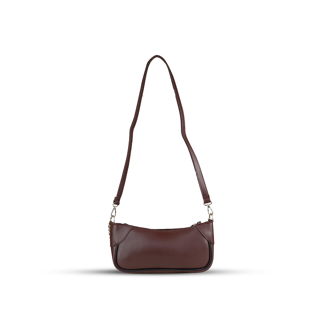 Crescent Maroon Handbag